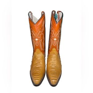Lejanoeste Quill & Ostrich cowboy mens boots